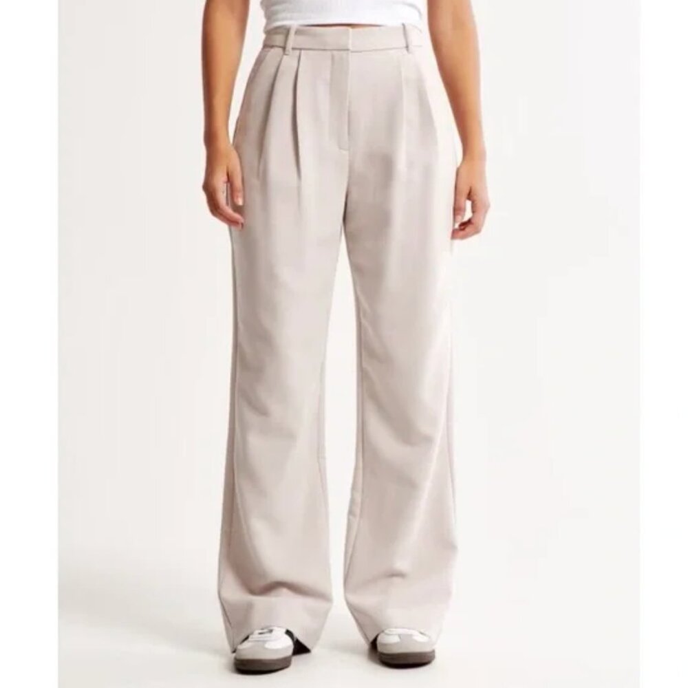 Curve Love A&F Sloane Tailored Pant - light taupe - 28 Long curve love